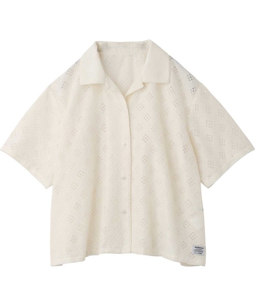MILKFED.（ミルクフェド）の「LACE OPEN COLLAR SHIRT（シャツ/ブラウス・レディース・オフホワイト/ブラック・ONE SIZE）」の20枚目の写真