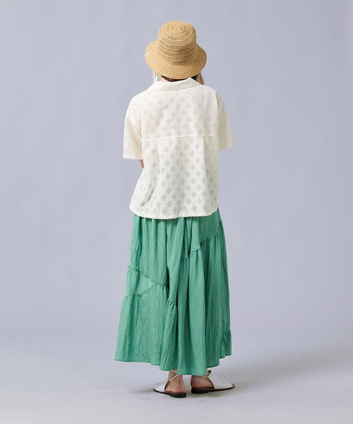 MILKFED.（ミルクフェド）の「LACE OPEN COLLAR SHIRT（シャツ/ブラウス・レディース・オフホワイト/ブラック・ONE SIZE）」の18枚目の写真