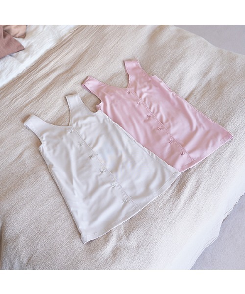 Lycee mine（リセマイン）の「3wayジレワンピース（ジャンパースカート・キッズ・ピンク/アイボリー・M(110-120)/L(130-140)）」の3枚目の写真