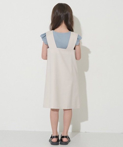 Lycee mine（リセマイン）の「3wayジレワンピース（ジャンパースカート・キッズ・ピンク/アイボリー・M(110-120)/L(130-140)）」の12枚目の写真