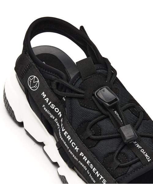 MAISON MAVERICK PRESENTS（メゾンマベリックプレゼンツ）の「MAISON MAVERICK PRESENTS（メゾン・マベリック・プレゼンツ）ロゴダッドサンダルスニーカー/MS2326（サンダル・レディース・ブラック/ホワイト/ベージュ・S/M/L）」の19枚目の写真