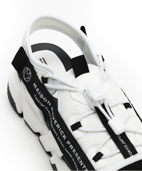 MAISON MAVERICK PRESENTS（メゾンマベリックプレゼンツ）の「MAISON MAVERICK PRESENTS（メゾン・マベリック・プレゼンツ）ロゴダッドサンダルスニーカー/MS2326（サンダル・レディース・ブラック/ホワイト/ベージュ・S/M/L）」の16枚目の写真