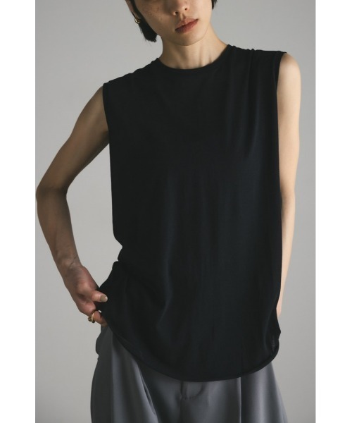 STYLEMIXER（スタイルミキサー）の「シアーバックシームタンク（タンクトップ・レディース・グレー/ベージュ/ブラック/ホワイト・FREE）」の3枚目の写真