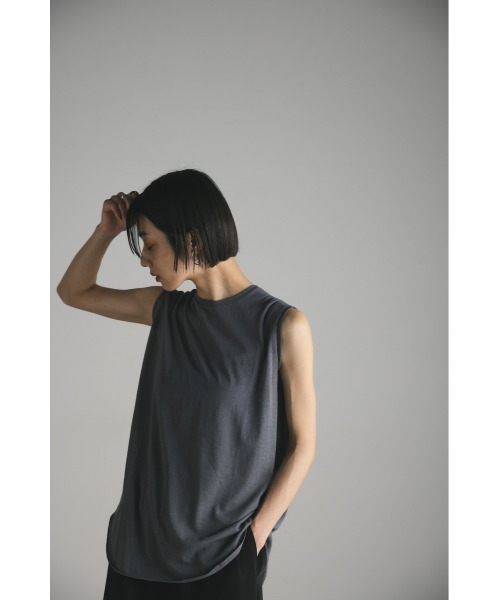 STYLEMIXER（スタイルミキサー）の「シアーバックシームタンク（タンクトップ・レディース・グレー/ベージュ/ブラック/ホワイト・FREE）」の15枚目の写真