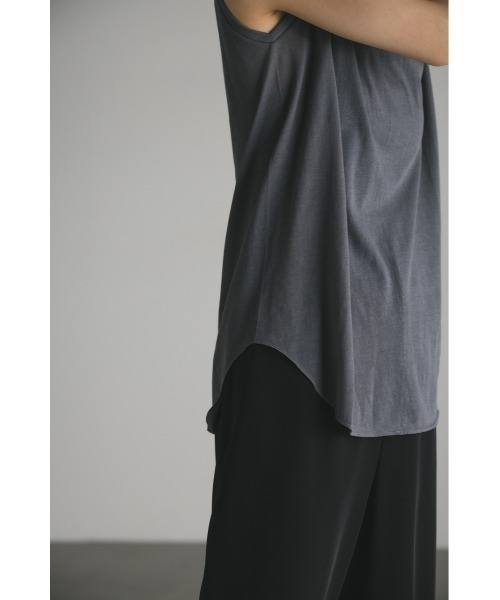 STYLEMIXER（スタイルミキサー）の「シアーバックシームタンク（タンクトップ・レディース・グレー/ベージュ/ブラック/ホワイト・FREE）」の18枚目の写真