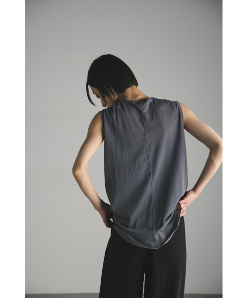 STYLEMIXER（スタイルミキサー）の「シアーバックシームタンク（タンクトップ・レディース・グレー/ベージュ/ブラック/ホワイト・FREE）」の19枚目の写真