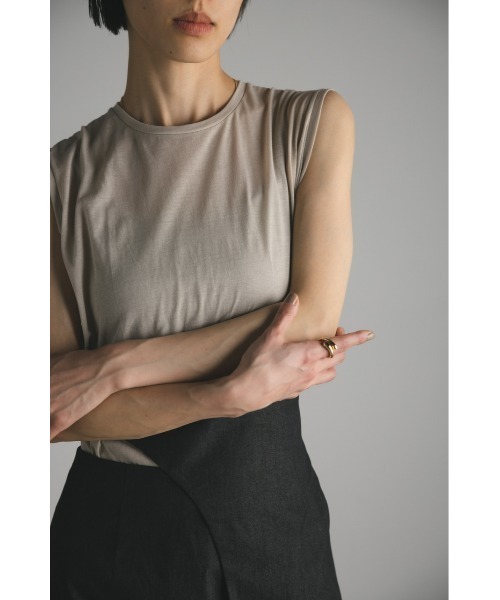 STYLEMIXER（スタイルミキサー）の「シアーバックシームタンク（タンクトップ・レディース・グレー/ベージュ/ブラック/ホワイト・FREE）」の22枚目の写真