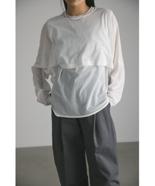 STYLEMIXER（スタイルミキサー）の「シアーバックシームタンク（タンクトップ・レディース・グレー/ベージュ/ブラック/ホワイト・FREE）」の8枚目の写真