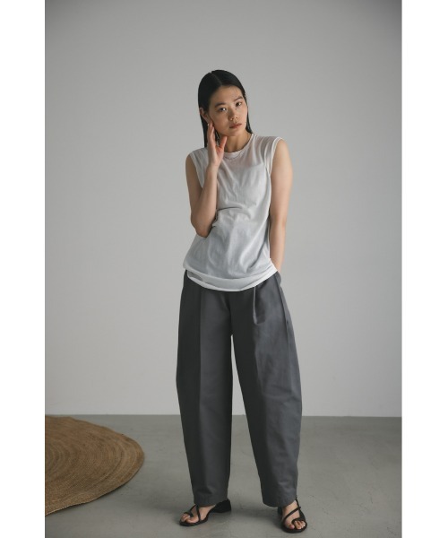 STYLEMIXER（スタイルミキサー）の「シアーバックシームタンク（タンクトップ・レディース・グレー/ベージュ/ブラック/ホワイト・FREE）」の9枚目の写真