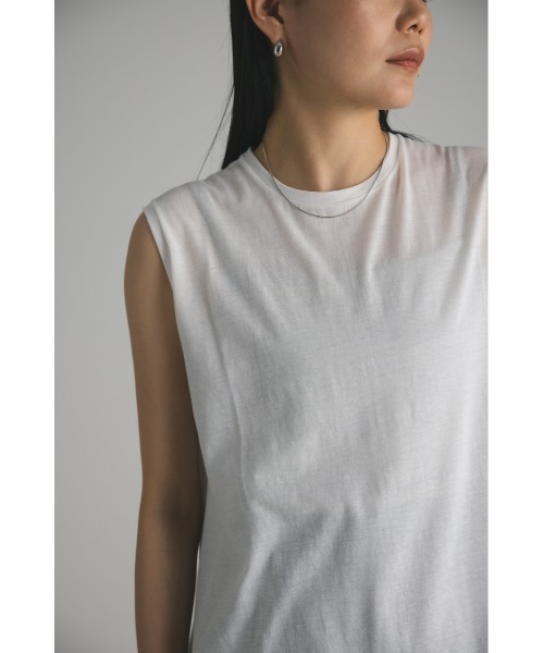 STYLEMIXER（スタイルミキサー）の「シアーバックシームタンク（タンクトップ・レディース・グレー/ベージュ/ブラック/ホワイト・FREE）」の10枚目の写真