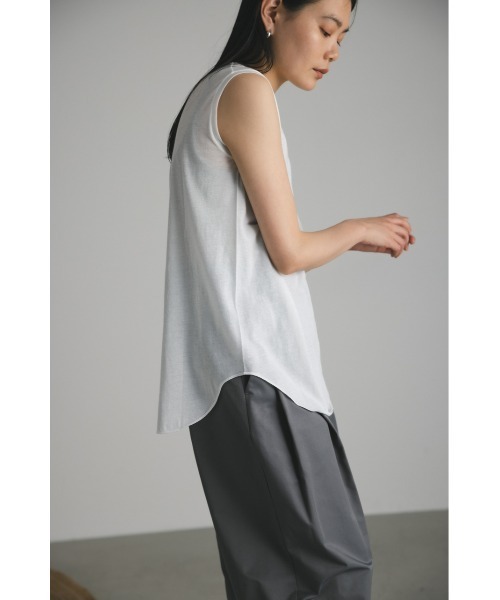 STYLEMIXER（スタイルミキサー）の「シアーバックシームタンク（タンクトップ・レディース・グレー/ベージュ/ブラック/ホワイト・FREE）」の11枚目の写真
