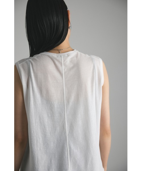 STYLEMIXER（スタイルミキサー）の「シアーバックシームタンク（タンクトップ・レディース・グレー/ベージュ/ブラック/ホワイト・FREE）」の13枚目の写真