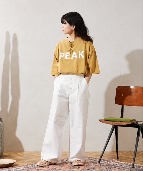 Snow Peak（スノーピーク）の「《追加》【SNOW PEAK / スノーピーク】別注 SP Logo Tシャツ（Tシャツ/カットソー・メンズ・ブルー/ブラック/ホワイト/ピンク/イエロー・SMALL/MEDIUM/LARGE）」の10枚目の写真