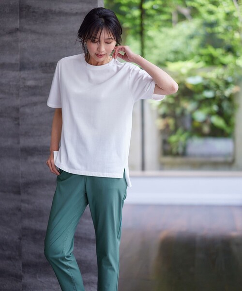 ANY(エニィ)の「【接触冷感/UVケア】アソートロゴ半袖Tシャツ(Tシャツ/カットソー・レディース・アイボリー系3/アイボリー系/ダークブラウン系・3/2)」の22枚目の写真