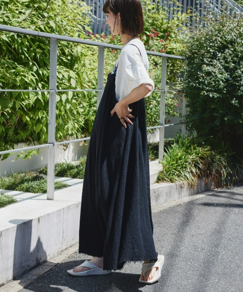 CIAOPANIC TYPY（チャオパニックティピー）の「ダブルガーゼキャミワンピース（ワンピース・レディース・アイボリー/ブラック/ブラウン・ONE SIZE）」の6枚目の写真