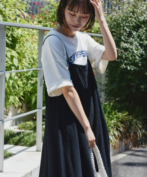 CIAOPANIC TYPY（チャオパニックティピー）の「ダブルガーゼキャミワンピース（ワンピース・レディース・アイボリー/ブラック/ブラウン・ONE SIZE）」の10枚目の写真