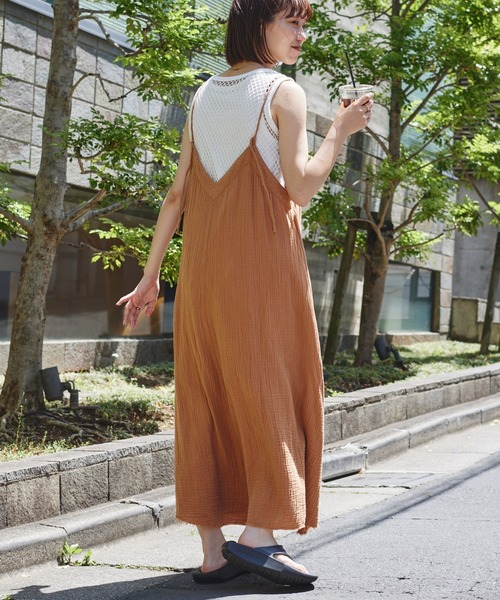 【未使用】Diagram ダイアグラム カルゼコンビジレワンピース キャメル カルゼコンビジレワンピース / GRACE CONTINENTAL | GRACE