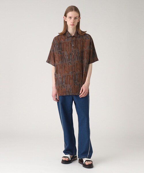 tk.TAKEO KIKUCHI（ティーケータケオキクチ）の「◆アソート柄2WAY半袖シャツ（シャツ/ブラウス・メンズ・ブラック系3/ダークブラウン系3/ベージュ系4/ピンク系9・03/02/01）」の16枚目の写真