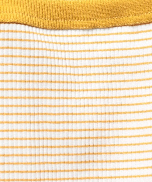 LOWRYS FARM（ローリーズファーム）の「ボーダークロップドタンクトップ　908733（タンクトップ・レディース・ブラック/ホワイト/イエロー・FREE）」の11枚目の写真