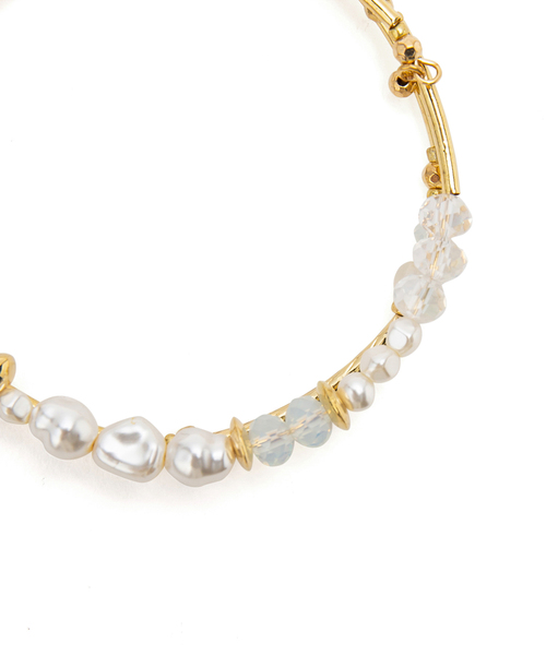 ROPE' PICNIC（ロペピクニック）の「マルチボリュームパーツ２連ブレスレット（ブレスレット・レディース・ホワイト/オレンジ系その他・FREE）」の6枚目の写真