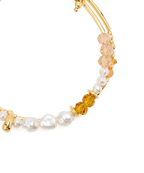 ROPE' PICNIC（ロペピクニック）の「マルチボリュームパーツ２連ブレスレット（ブレスレット・レディース・ホワイト/オレンジ系その他・FREE）」の4枚目の写真