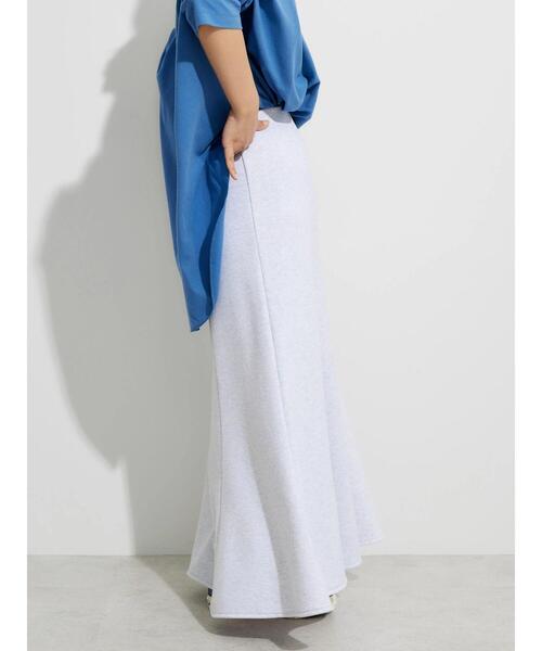 DISCUS ATHLETIC(ディスカス アスレチック)の「DISCUS フレンチテリーマーメイドスカート(スカート・レディース・ブラック/ホワイト系その他/ブルー・FREE)」の4枚目の写真