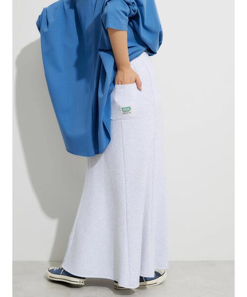 DISCUS ATHLETIC(ディスカス アスレチック)の「DISCUS フレンチテリーマーメイドスカート(スカート・レディース・ブラック/ホワイト系その他/ブルー・FREE)」の14枚目の写真