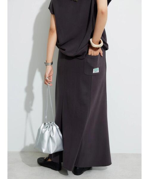 DISCUS ATHLETIC(ディスカス アスレチック)の「DISCUS フレンチテリーマーメイドスカート(スカート・レディース・ブラック/ホワイト系その他/ブルー・FREE)」の8枚目の写真