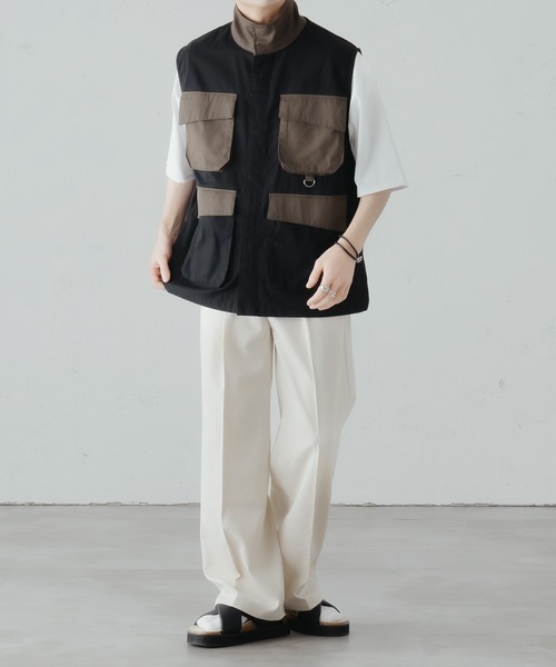 epnok（エプノック）の「マルチポケットジレベスト（ベスト・メンズ・ライトグレー/ブラック・SMALL/MEDIUM/LARGE）」の20枚目の写真