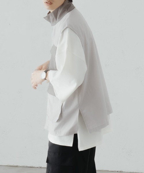 epnok（エプノック）の「マルチポケットジレベスト（ベスト・メンズ・ライトグレー/ブラック・SMALL/MEDIUM/LARGE）」の4枚目の写真