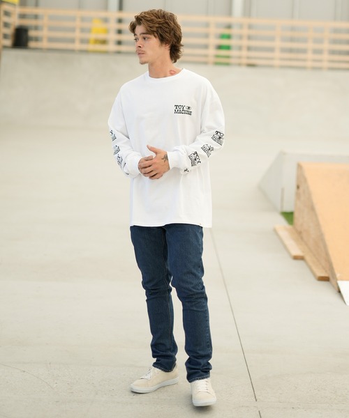 TOY MACHINE(トイ マシーン)の「【ムラサキスポーツ限定】TOY MACHINE/トイマシーン ロンT/長袖 ビッグシルエット バックプリント MTMFDLT1(Tシャツ/カットソー・メンズ・ホワイト/ブラック/イエロー・XL/L/M)」の9枚目の写真