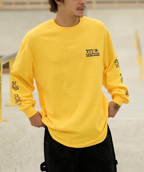 TOY MACHINE(トイ マシーン)の「【ムラサキスポーツ限定】TOY MACHINE/トイマシーン ロンT/長袖 ビッグシルエット バックプリント MTMFDLT1(Tシャツ/カットソー・メンズ・ホワイト/ブラック/イエロー・XL/L/M)」の13枚目の写真