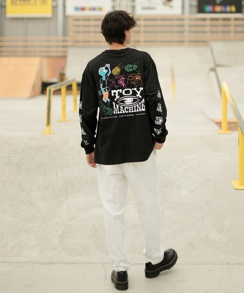 TOY MACHINE(トイ マシーン)の「【ムラサキスポーツ限定】TOY MACHINE/トイマシーン ロンT/長袖 ビッグシルエット バックプリント MTMFDLT1(Tシャツ/カットソー・メンズ・ホワイト/ブラック/イエロー・XL/L/M)」の5枚目の写真
