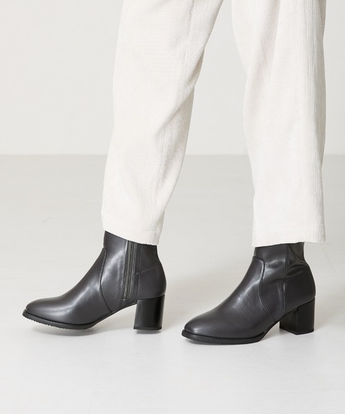 ORiental TRaffic(オリエンタルトラフィック)の「\ 美脚 / チャンキー ヒール ミドルブーツ 31408(ブーツ・レディース・ホワイト/ベージュ/ブラック/モカ/ダークグレー/ブラウン・S/M/L/LL/3L/SS)」の13枚目の写真