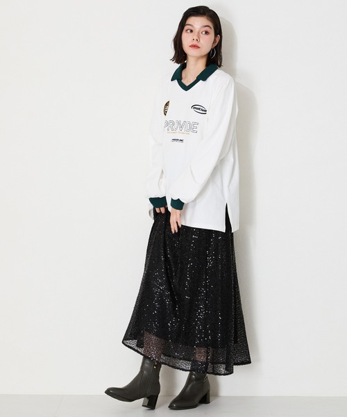 ORiental TRaffic(オリエンタルトラフィック)の「\ 美脚 / チャンキー ヒール ミドルブーツ 31408(ブーツ・レディース・ホワイト/ベージュ/ブラック/モカ/ダークグレー/ブラウン・S/M/L/LL/3L/SS)」の11枚目の写真