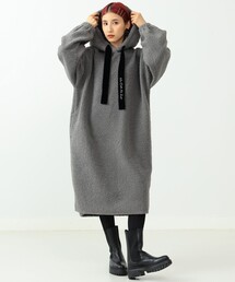 未使用タグ付TOKYO mmts NAKANO ベンガル ボアフードワンピース