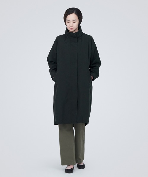 無印良品／大きいサイズXXL／蒸れにくい／撥水／ベージュ／フード付きロングコート 無印良品 アウター 蒸れにくい 撥水フード付きロングコート