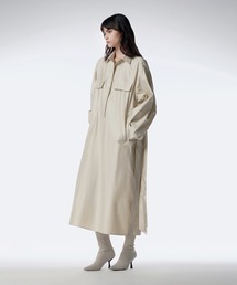 JNBY | Large-pocket Cotton-satin Shirt Dress(シャツワンピース)