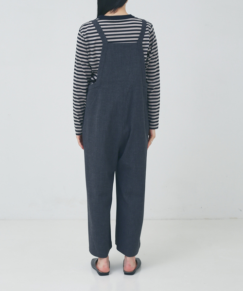 collex(コレックス)の「【手洗い可能】紫外線防止・接触冷感 2WAYストレッチサロペット(サロペット/オーバーオール・レディース・ブラック/チャコールグレー・2/1)」の10枚目の写真