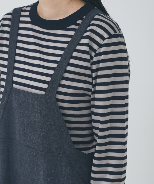 collex(コレックス)の「【手洗い可能】紫外線防止・接触冷感 2WAYストレッチサロペット(サロペット/オーバーオール・レディース・ブラック/チャコールグレー・2/1)」の13枚目の写真