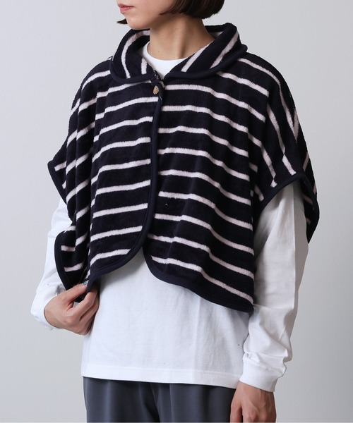 emesuelee（エメスーリー）の「ポンチョ 無地 ボーダー柄（その他ルームウェア・レディース・ライトグレー/ピンク/アイボリー/ブルー系1/ネイビー/ベージュ/ブラウン/ネイビー系1・フリー）」の19枚目の写真