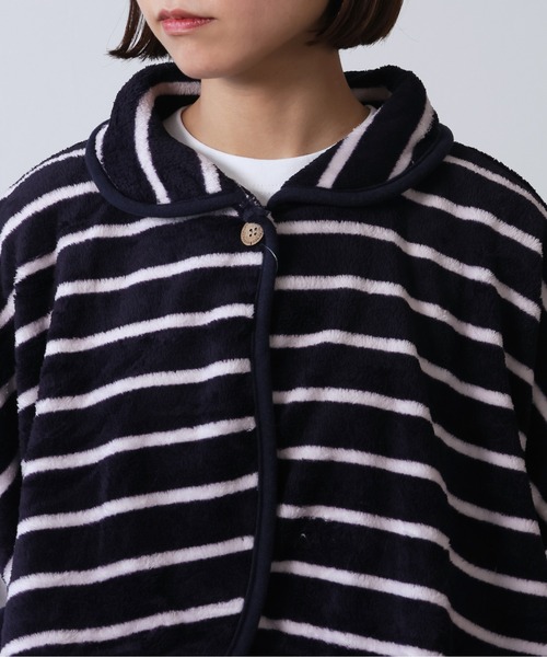 emesuelee（エメスーリー）の「ポンチョ 無地 ボーダー柄（その他ルームウェア・レディース・ライトグレー/ピンク/アイボリー/ブルー系1/ネイビー/ベージュ/ブラウン/ネイビー系1・フリー）」の21枚目の写真