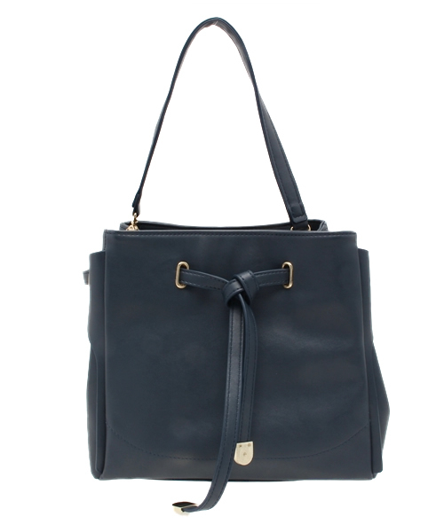 OUTLET（アウトレット）の「【Chez toi】フロントリボンBAG（トートバッグ・レディース・ライトグレー/ホワイト/ネイビー・FREE）」の3枚目の写真
