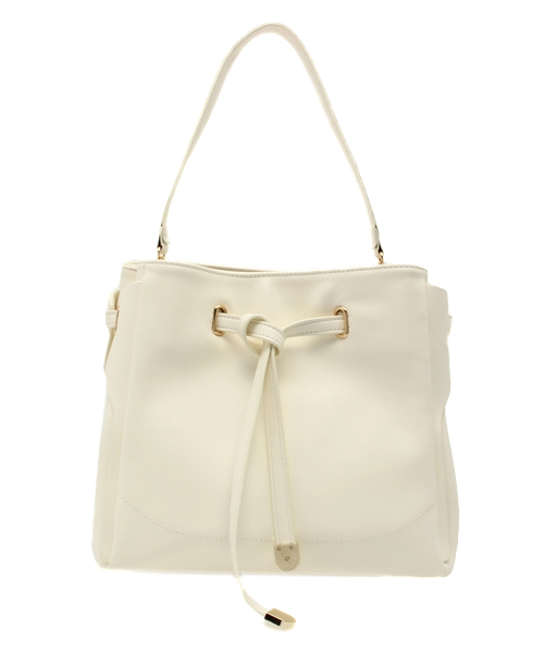 OUTLET（アウトレット）の「【Chez toi】フロントリボンBAG（トートバッグ・レディース・ライトグレー/ホワイト/ネイビー・FREE）」の2枚目の写真