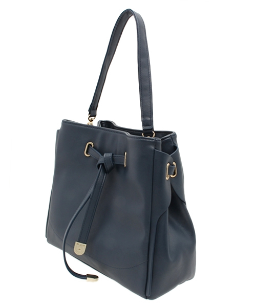 OUTLET（アウトレット）の「【Chez toi】フロントリボンBAG（トートバッグ・レディース・ライトグレー/ホワイト/ネイビー・FREE）」の4枚目の写真