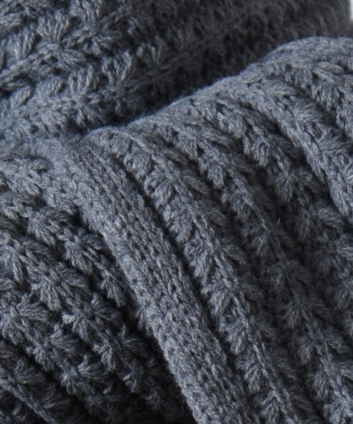 CALIFORNIA OUTFITTERS（カリフォルニア アウトフィッターズ）の「Z-2-SP 8E10　ワッフル ニット マフラー シンプル  ニット ジャガード マフラー ストール（マフラー・レディース・ナチュラル/ダークグリーン/グレー・ONE SIZE）」の11枚目の写真