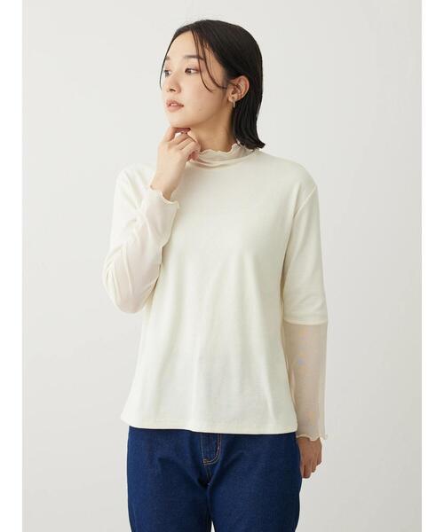 RAY CASSIN FAVORI（レイカズンフェバリ）の「・RAY CASSIN シアーキリカエハイネック（Tシャツ/カットソー・レディース・アイボリー/ブラック・FREE）」の17枚目の写真