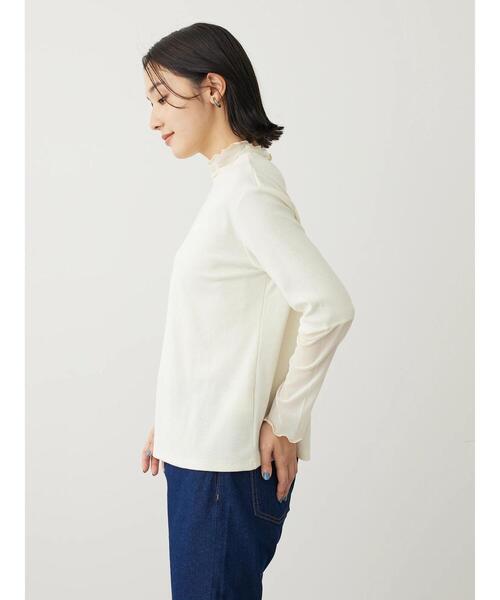 RAY CASSIN FAVORI（レイカズンフェバリ）の「・RAY CASSIN シアーキリカエハイネック（Tシャツ/カットソー・レディース・アイボリー/ブラック・FREE）」の19枚目の写真