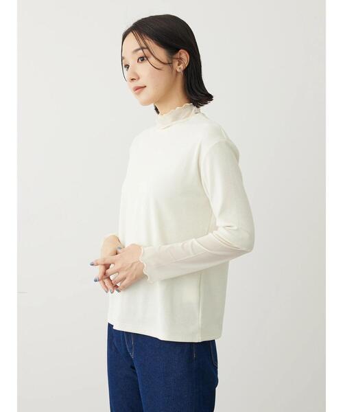RAY CASSIN FAVORI（レイカズンフェバリ）の「・RAY CASSIN シアーキリカエハイネック（Tシャツ/カットソー・レディース・アイボリー/ブラック・FREE）」の20枚目の写真