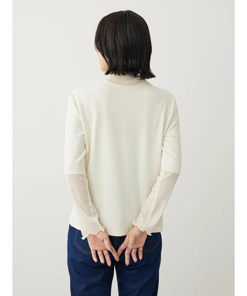 RAY CASSIN FAVORI（レイカズンフェバリ）の「・RAY CASSIN シアーキリカエハイネック（Tシャツ/カットソー・レディース・アイボリー/ブラック・FREE）」の21枚目の写真